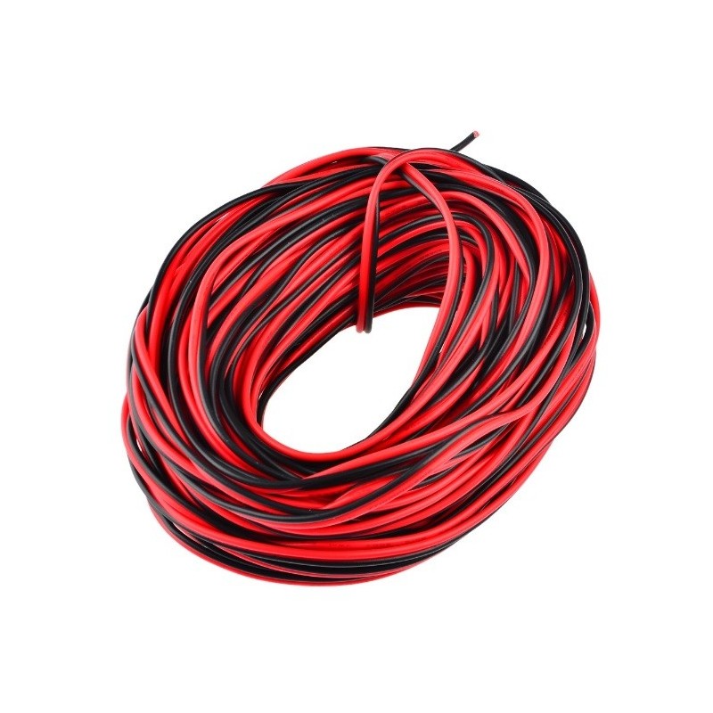Aansluitsnoer rood/zwart 2x0.50mm  Aansluitmateriaal