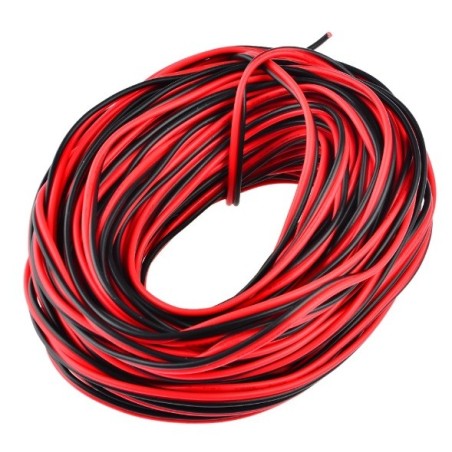 Aansluitsnoer rood/zwart 2x0.50mm  Aansluitmateriaal