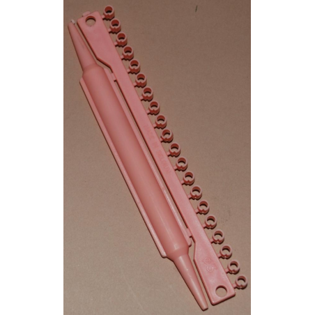 Kunststof vogelringen pink/roze 4 mm  Plastic ringen 4 mm